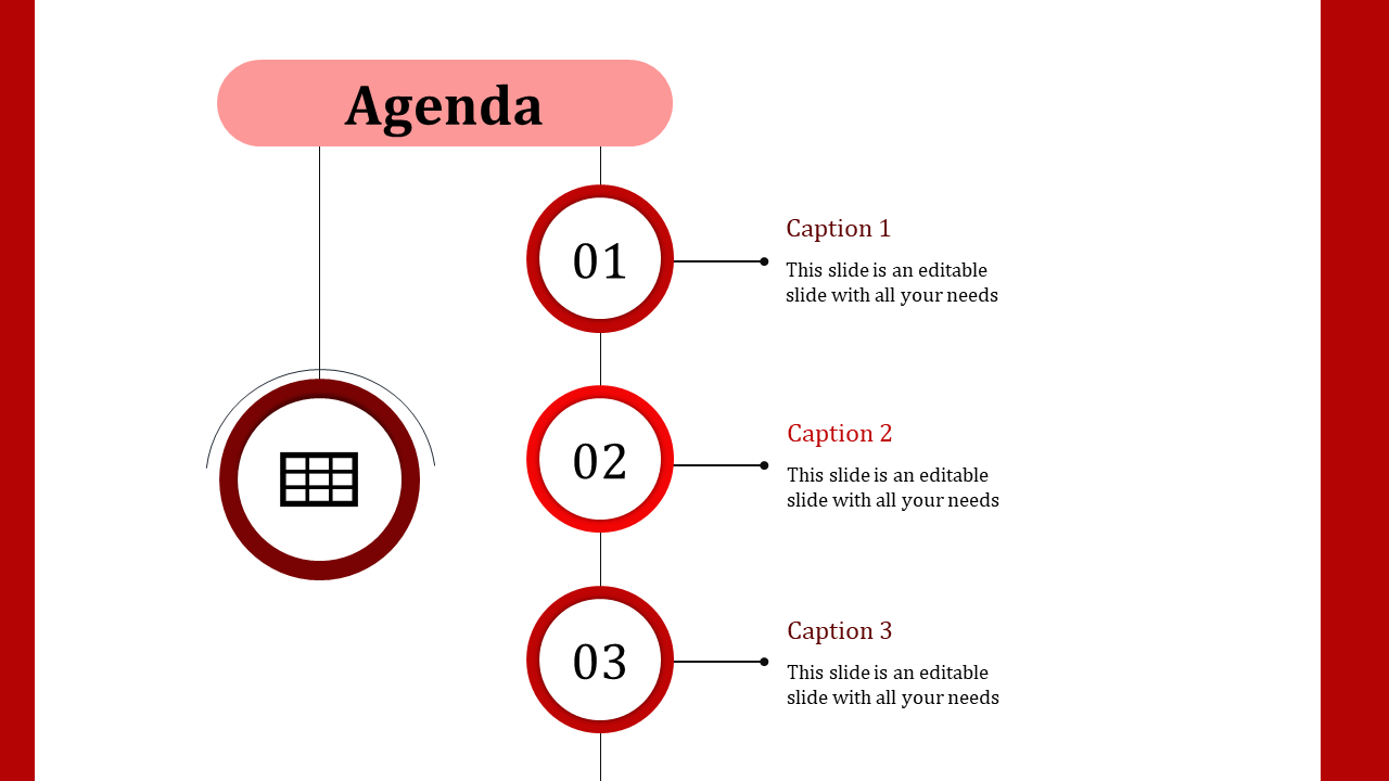 Creative Agenda Slide Template PPT and Google Slides